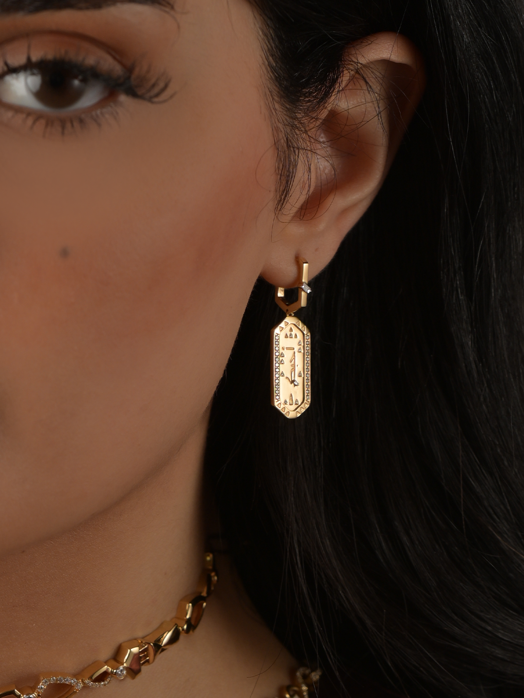 Tales & Treasures- Love Ruby Earrings - Paved in diamonds - Charmaleena Jewellery - Diamond Jewellery - Tales & Treasures