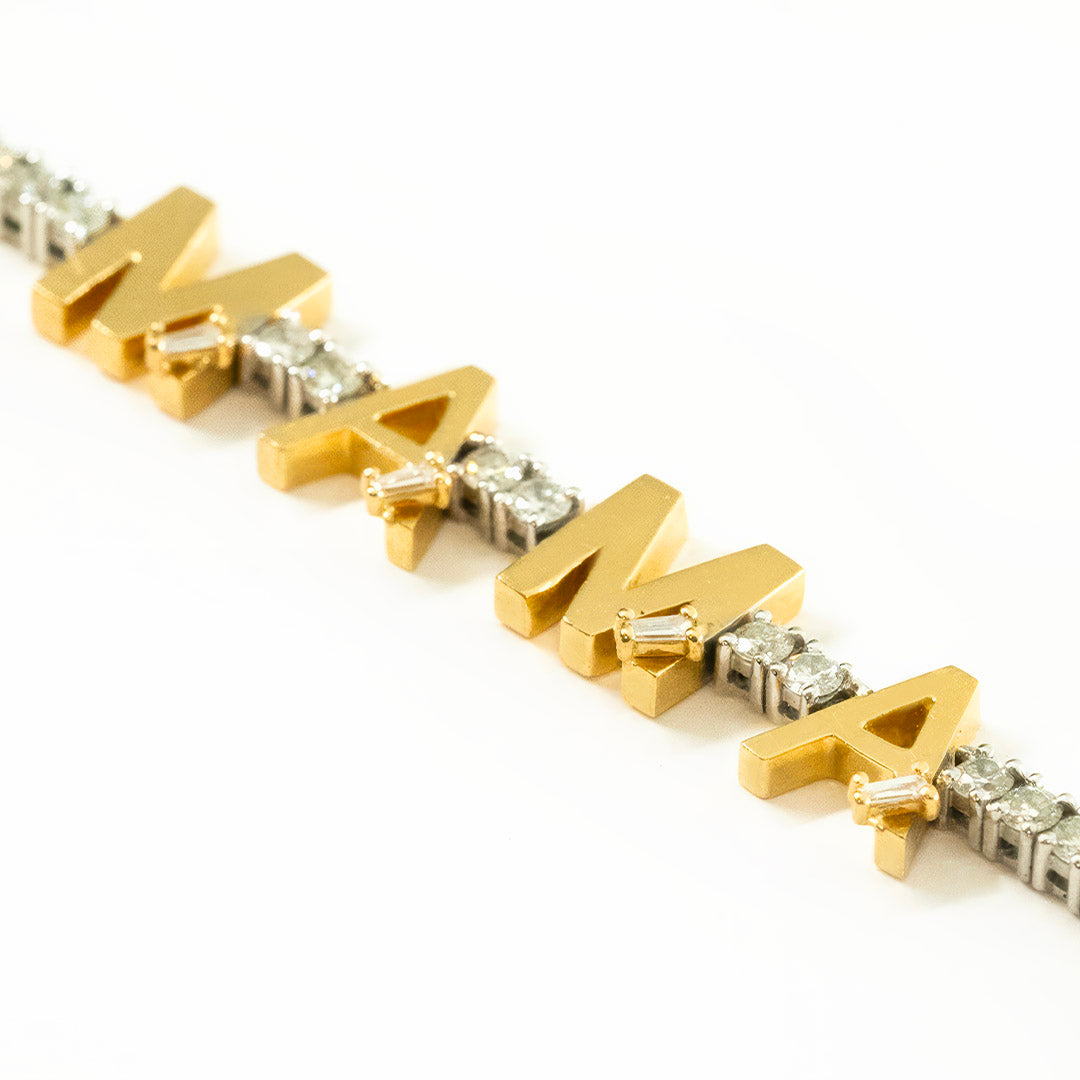 Golden - Tennis MAMA Bracelet