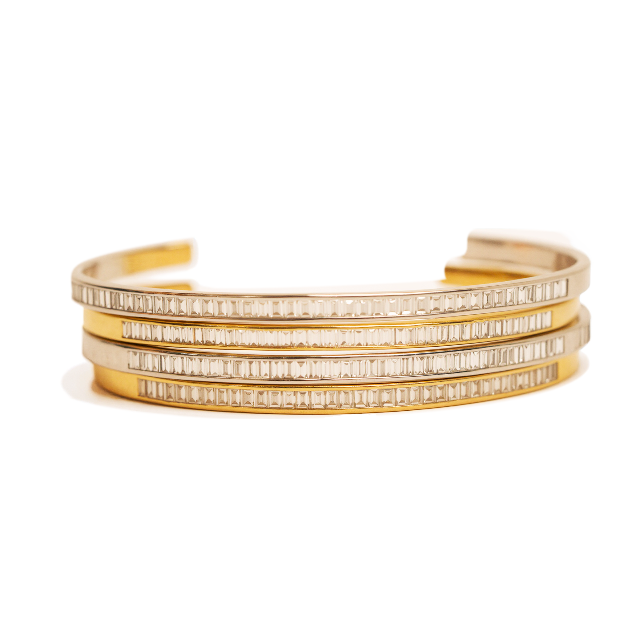 Golden- Baguette Bangle - Yellow