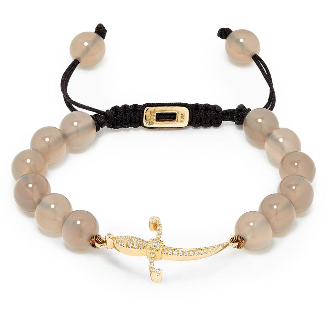 Swords of love-Bead Bracelet - labradorite - Yellow - Charmaleena Jewellery