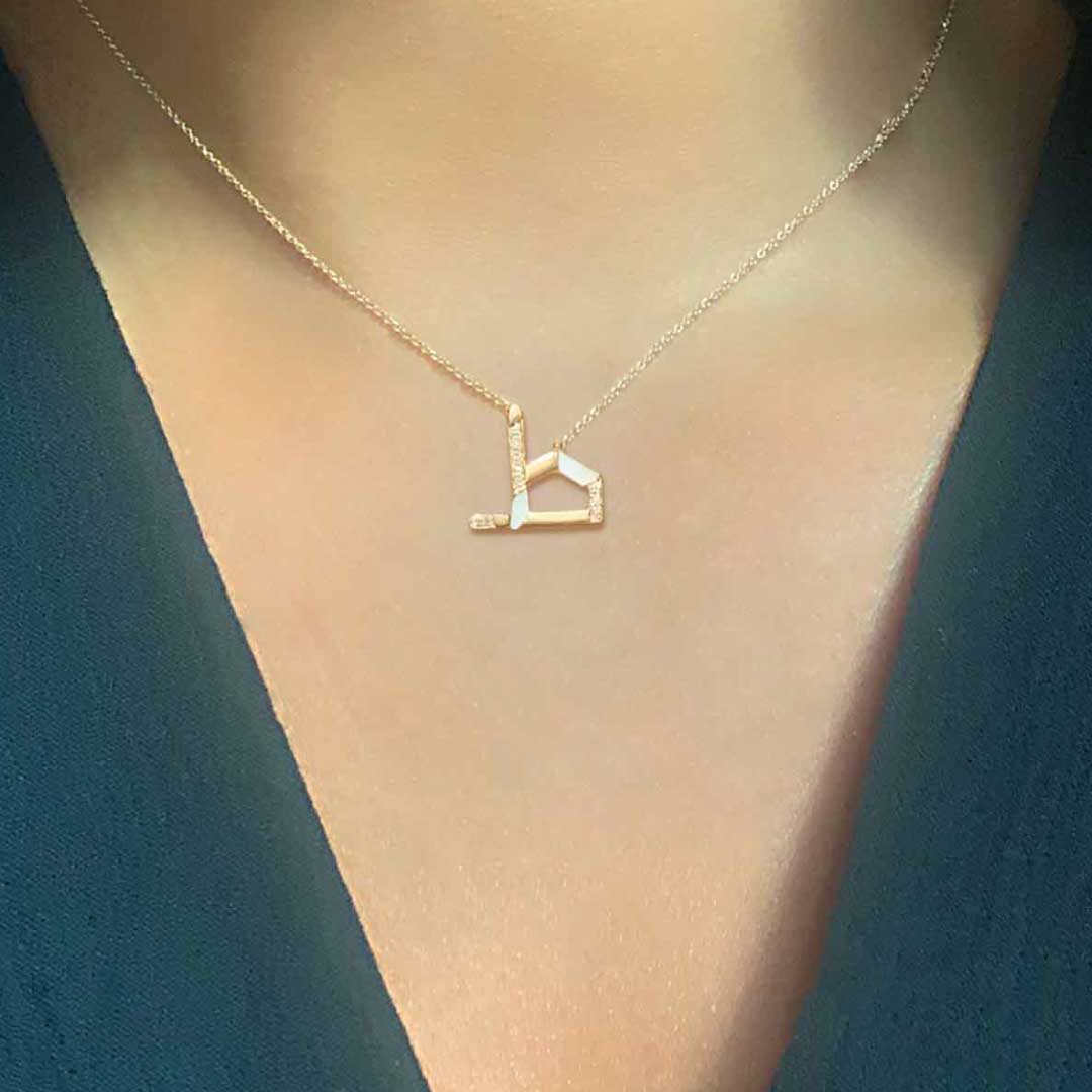 28 Collection Necklace (ط) - White - Charmaleena Jewellery