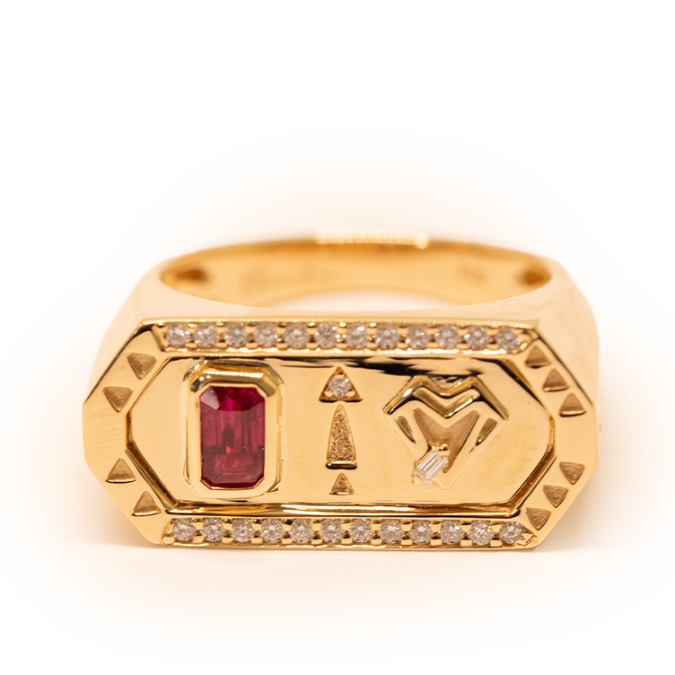 Tales & Treasures- Love Ruby Ring - Paved in diamonds - Charmaleena Jewellery - Diamond Jewellery - Tales & Treasures