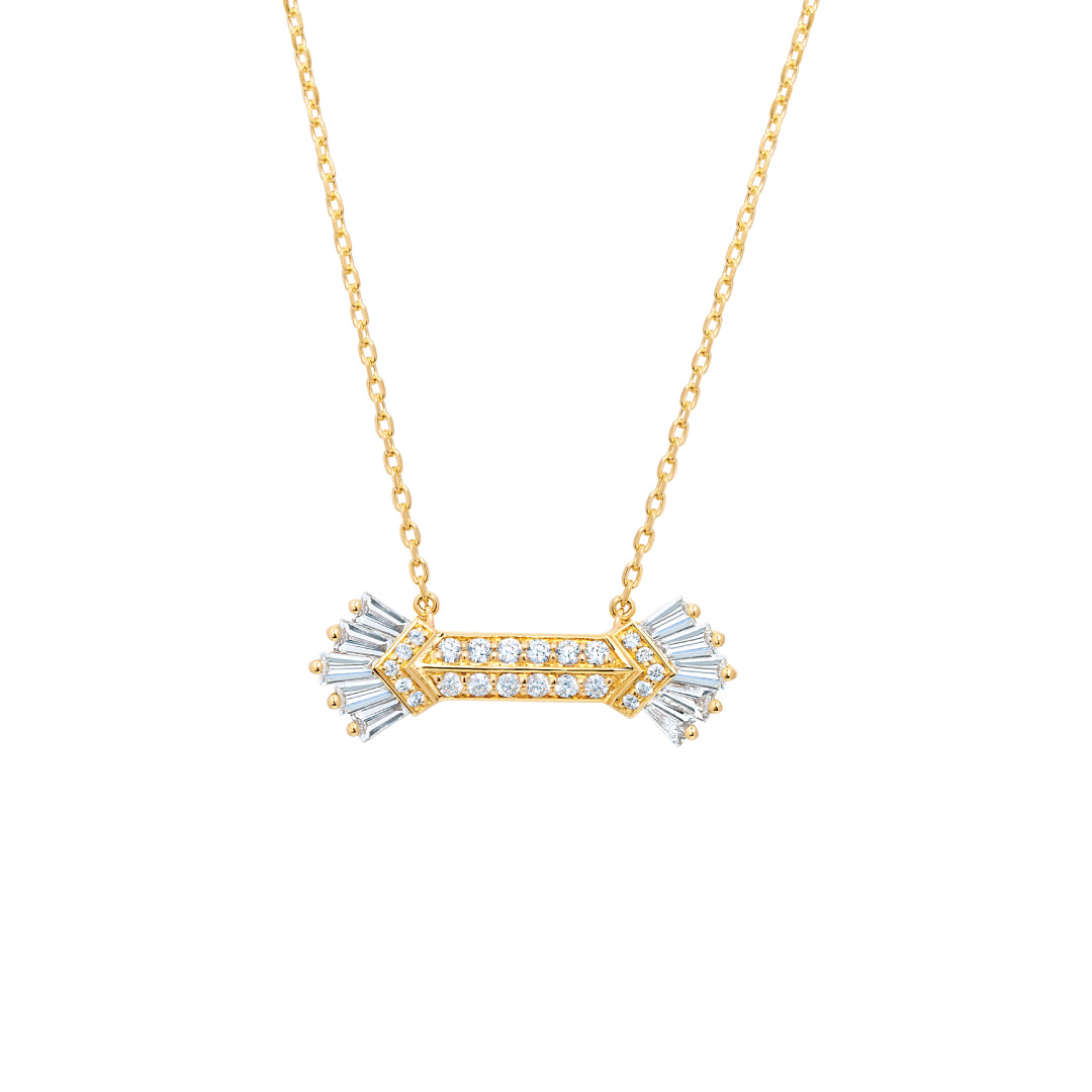 Elements Necklace Pave In Diamonds Yellow gold