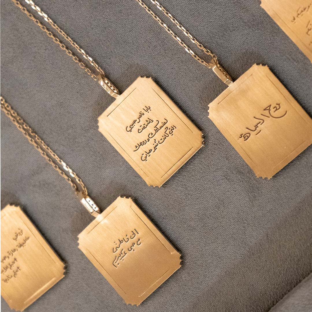 Tales & Treasures -Picture Pendant- Paved - Yellow - Charmaleena Jewellery - Diamond Jewellery - Tales & Treasures