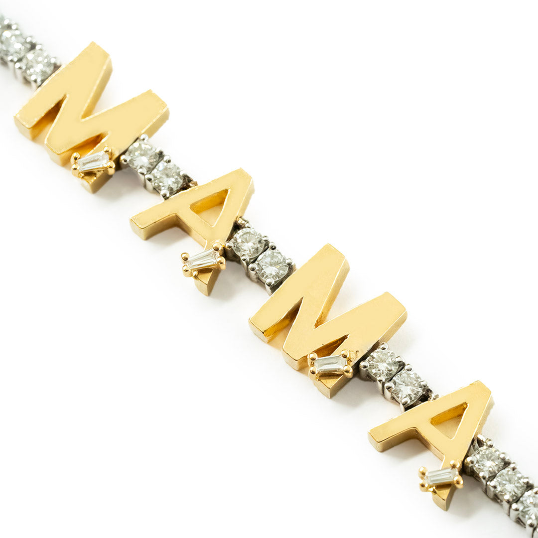 Golden - Tennis MAMA Bracelet