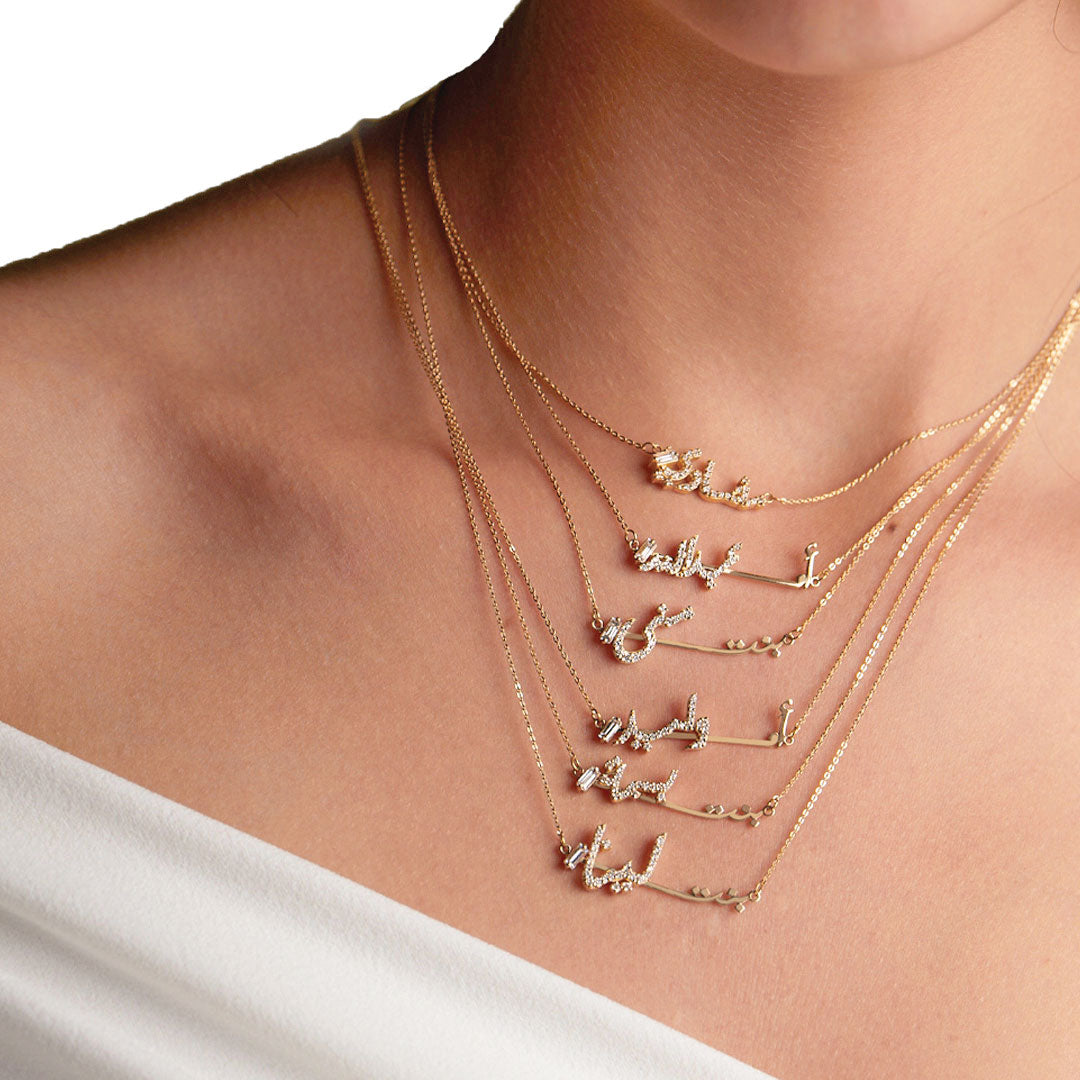 Ca–love–graphy om necklace with diamonds