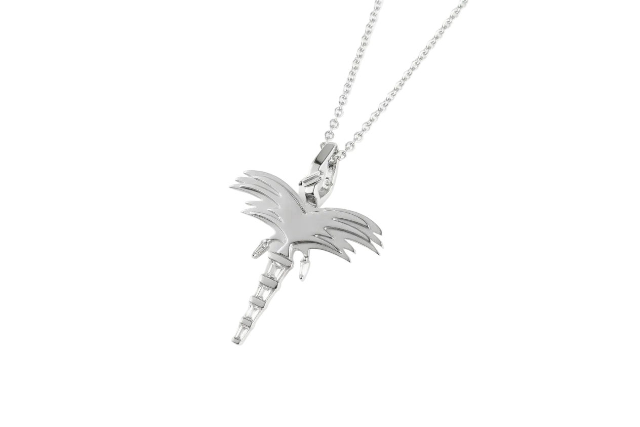 Golden- Palm Necklace - Diamonds - White Gold - Charmaleena Jewellery - Diamond Jewellery - Golden