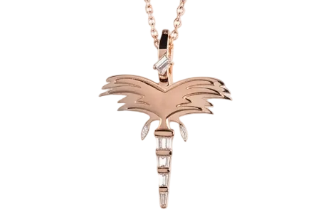 Golden- Palm Necklace - Diamonds - Rose Gold - Charmaleena Jewellery - Diamond Jewellery - Golden