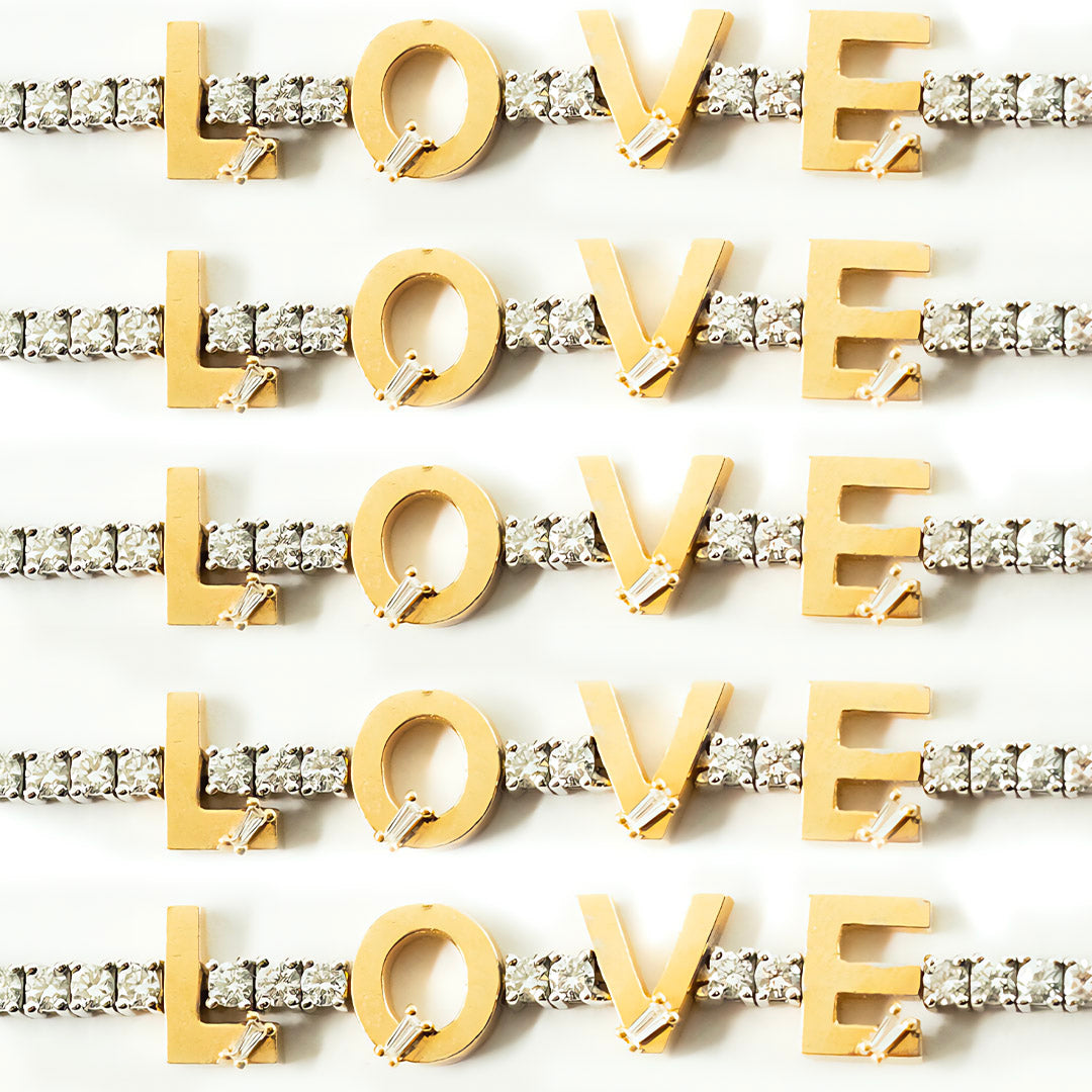 Golden - Tennis Name Bracelet
