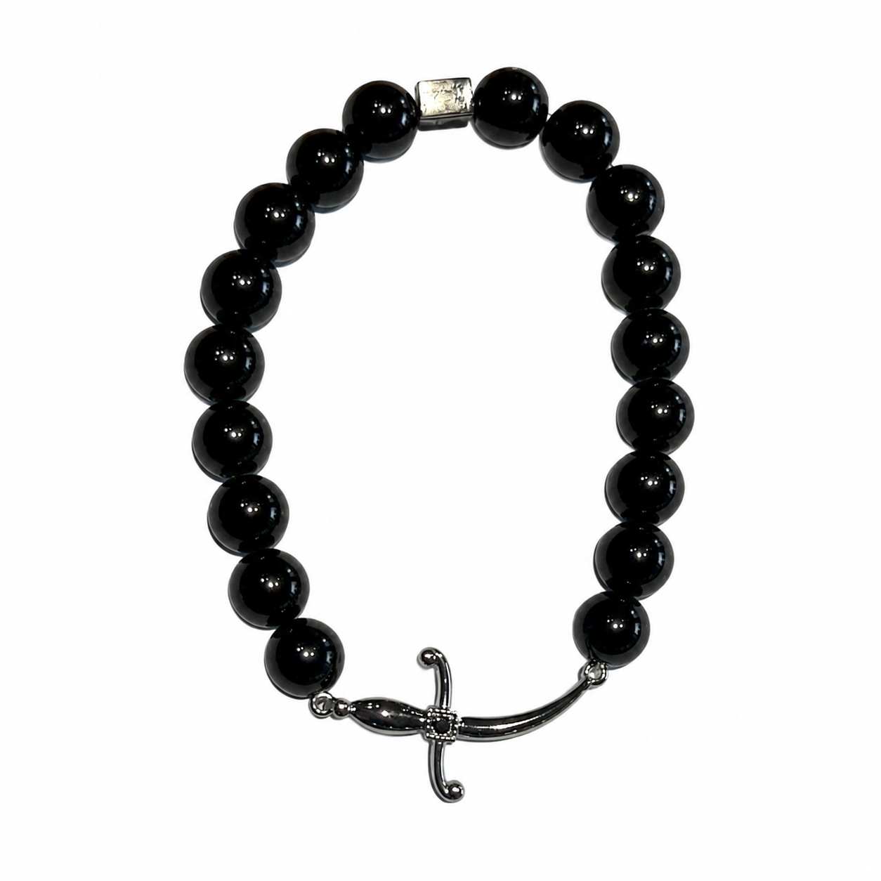 Swords of Love - Beaded Bracelet - One Diamond