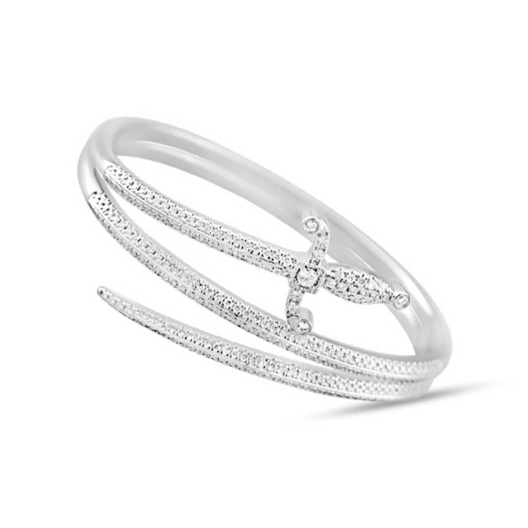 Swords Of Love Double Cuff Bracelet - Charmaleena Jewellery