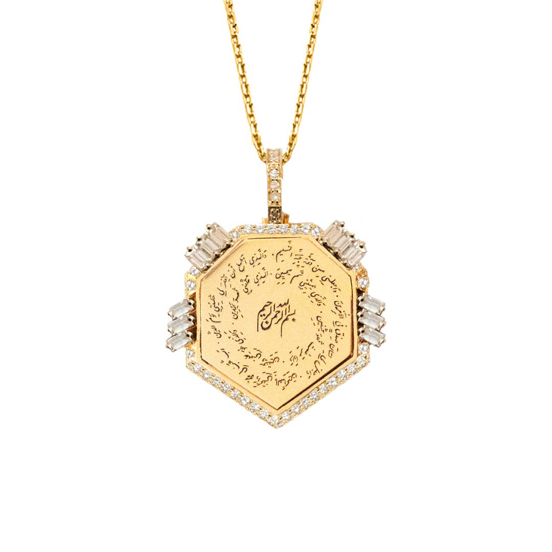 Golden - Custom Geometric Pendant - Paved - Yellow