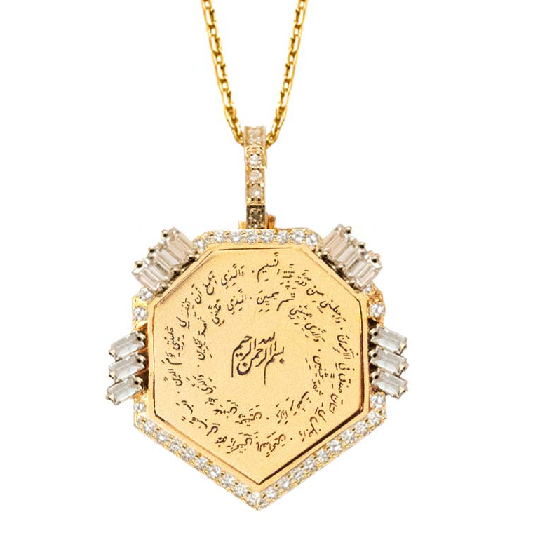 Golden - Custom Geometric Pendant - Paved - Yellow