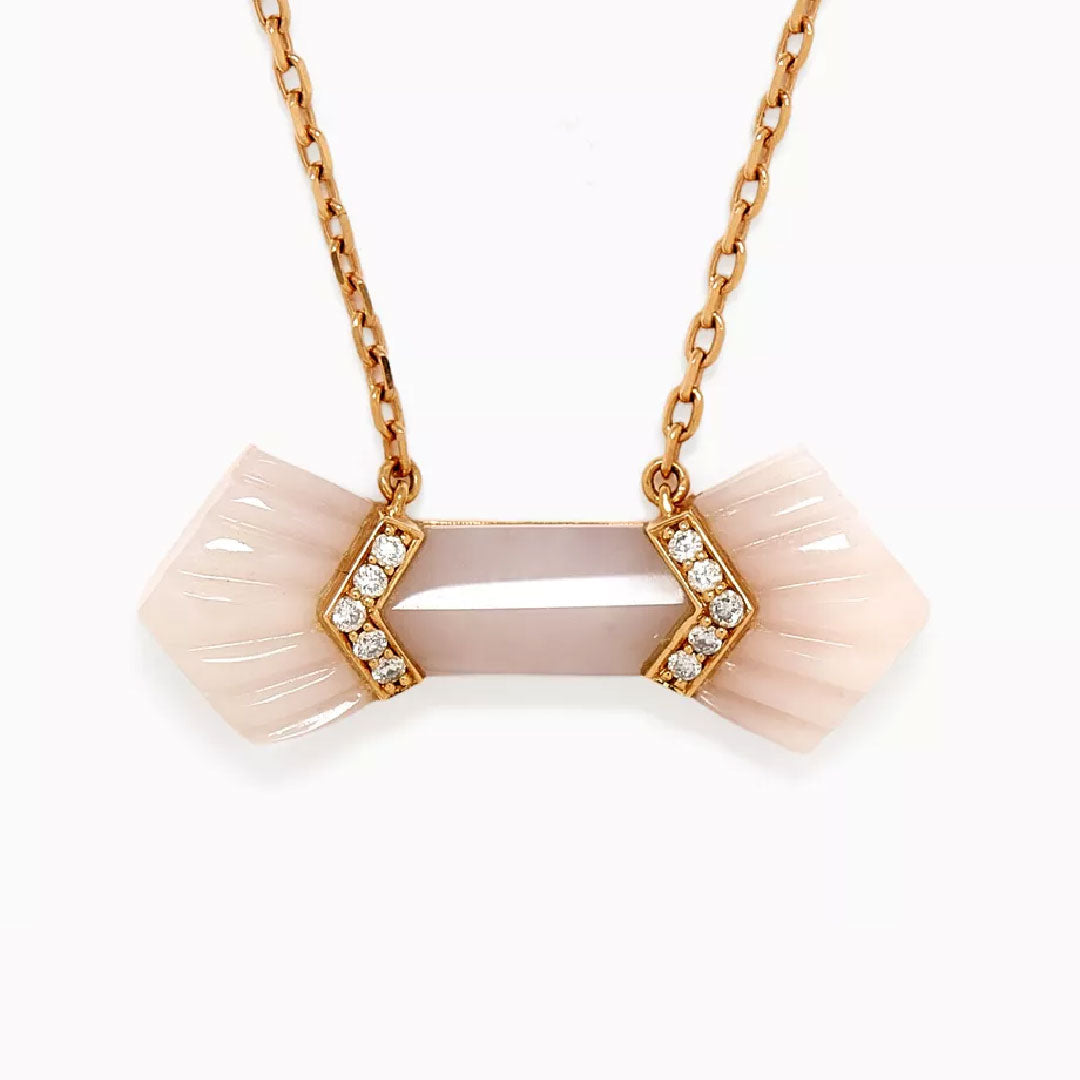 Elements Necklace - Pink Opal - Charmaleena Jewellery