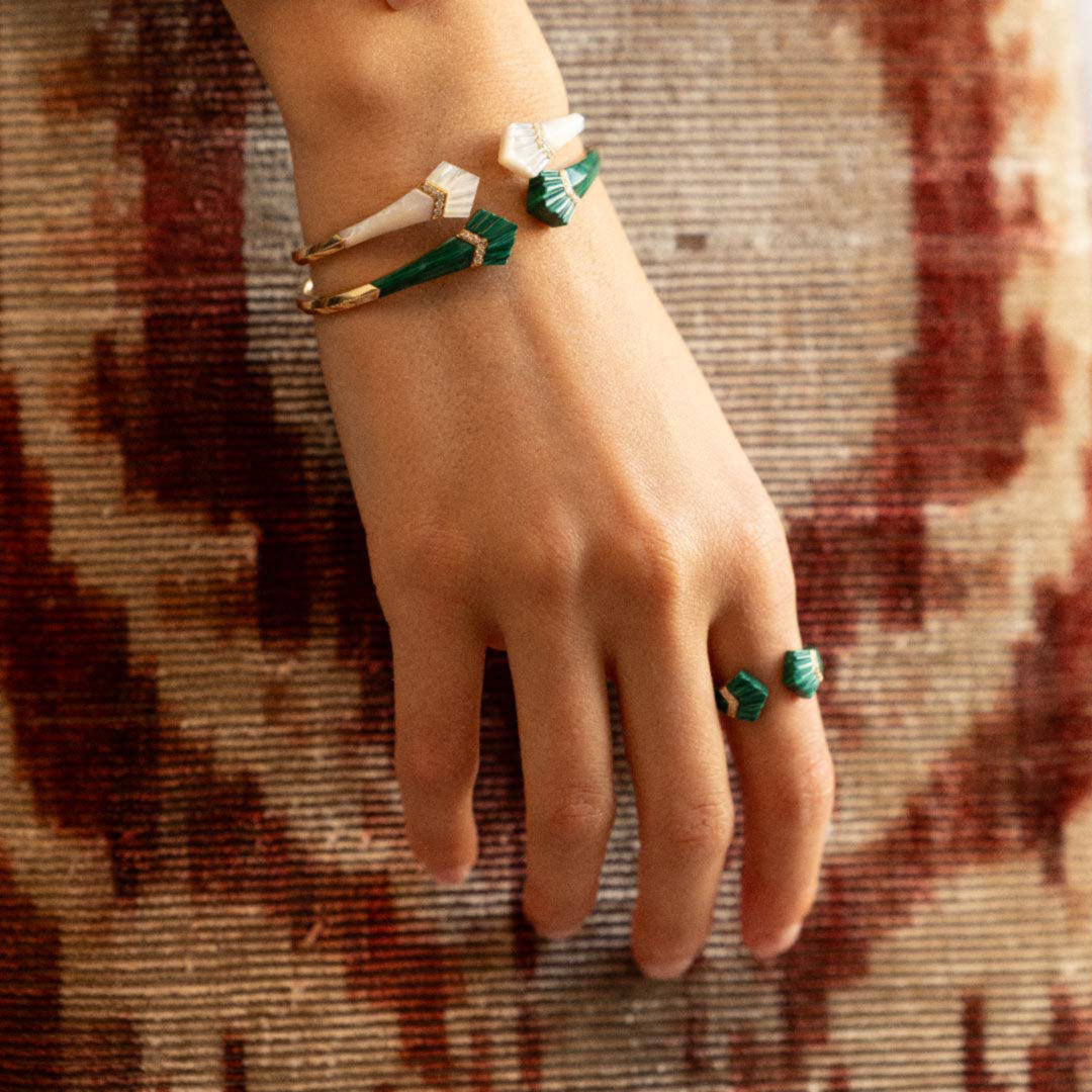 Elements Ring - Malachite - Charmaleena Jewellery