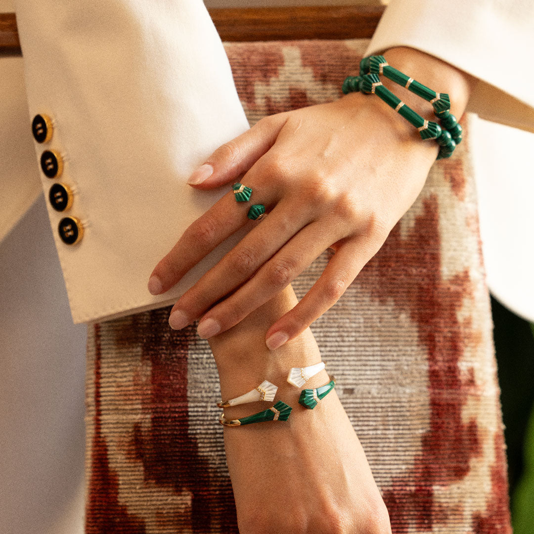 Elements Ring - Malachite - Charmaleena Jewellery