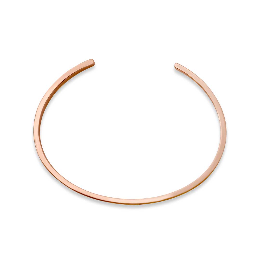 Golden Baguette Bangle - Rose - Charmaleena Jewellery
