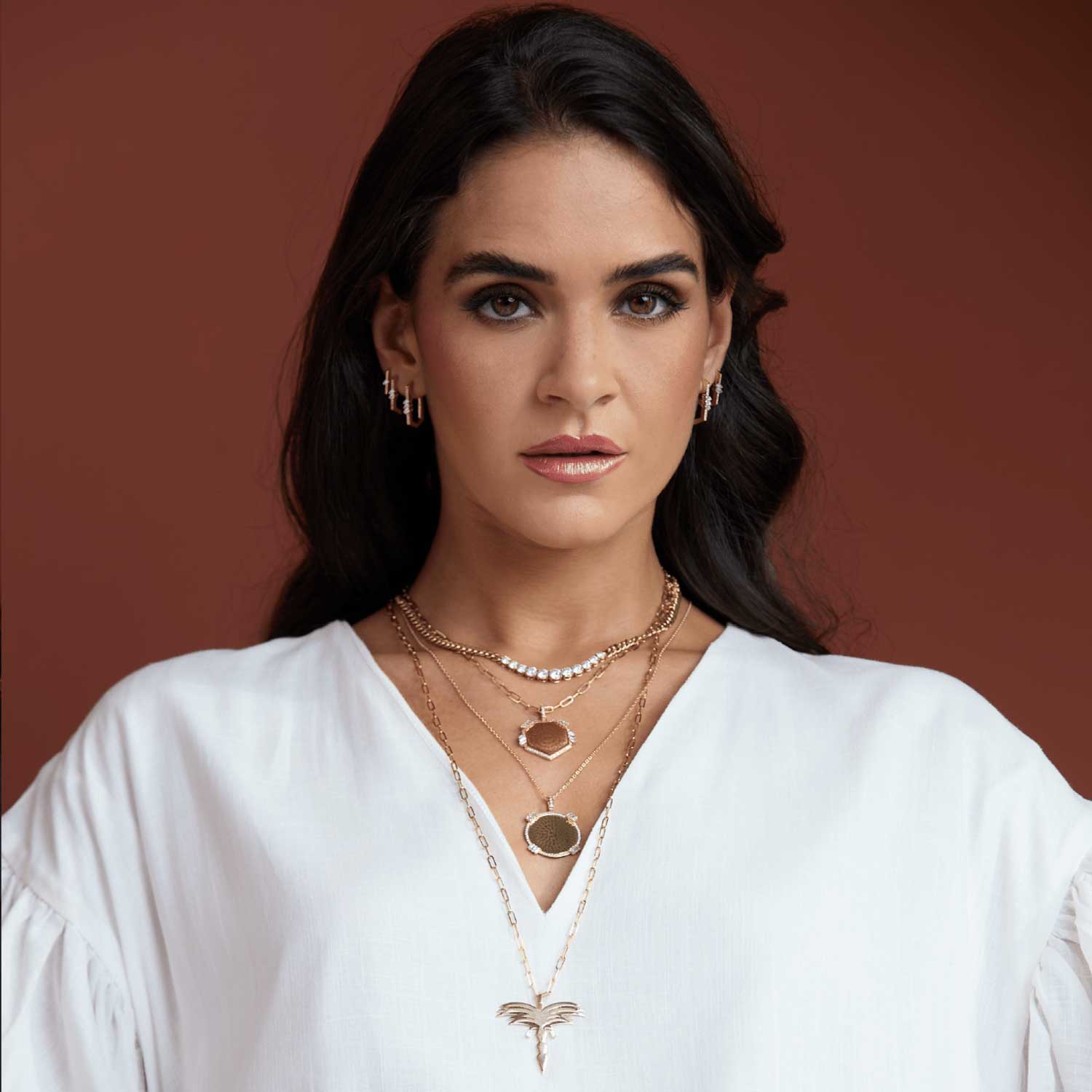 Golden Almouzat Pendant - Yellow - Charmaleena Jewellery