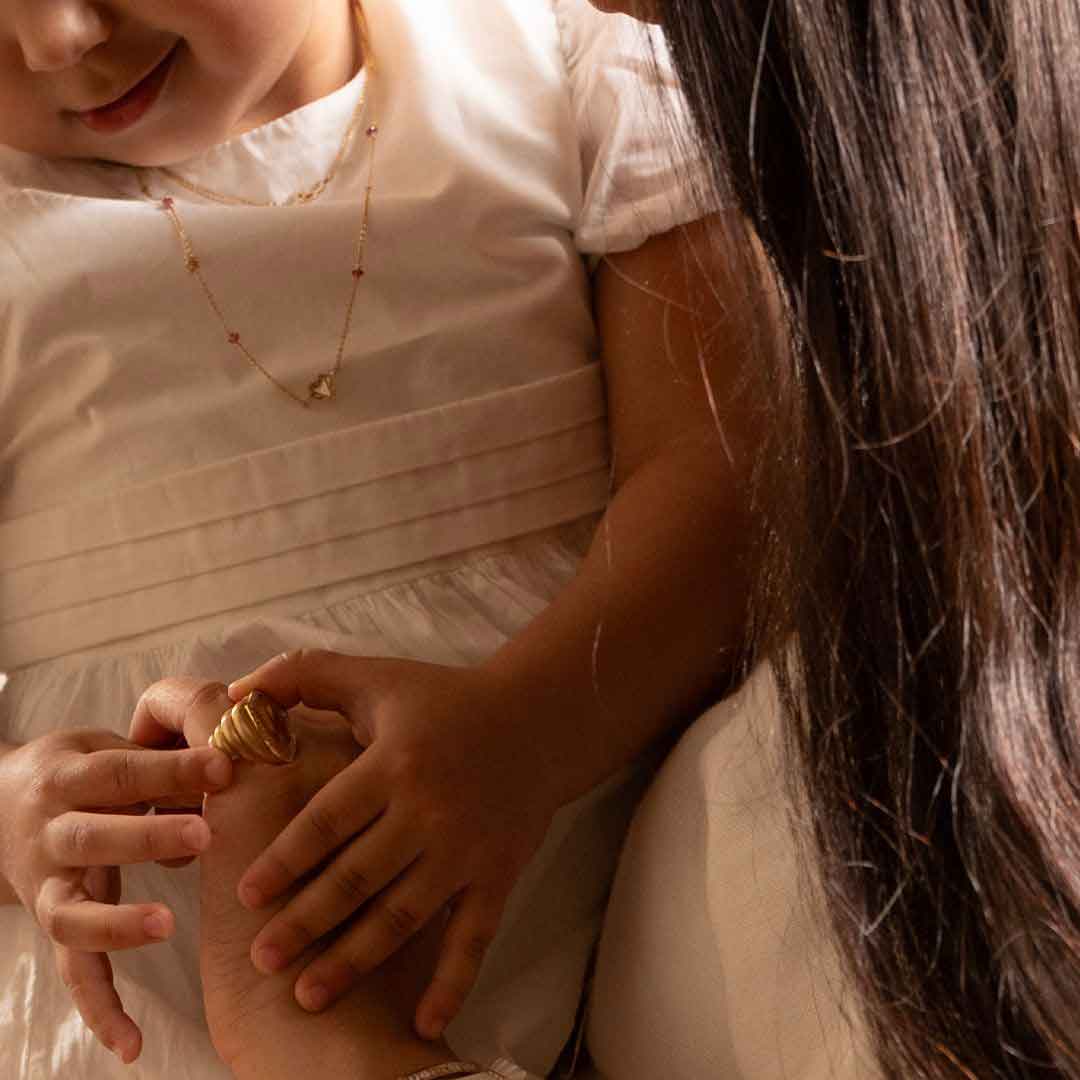 Petite - My Heart Necklace- Medium- Ruby - Charmaleena Jewellery