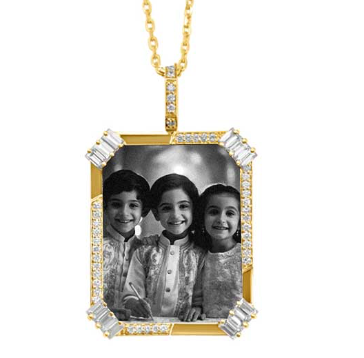 Tales & Treasures -Picture Pendant- Paved - Yellow