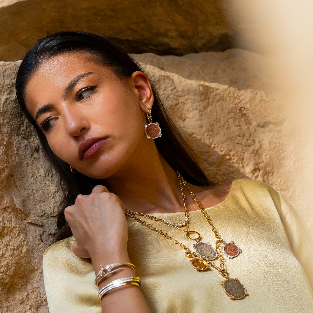 Tales & Treasures - Pendant / Earring - Copper Coin - Charmaleena Jewellery