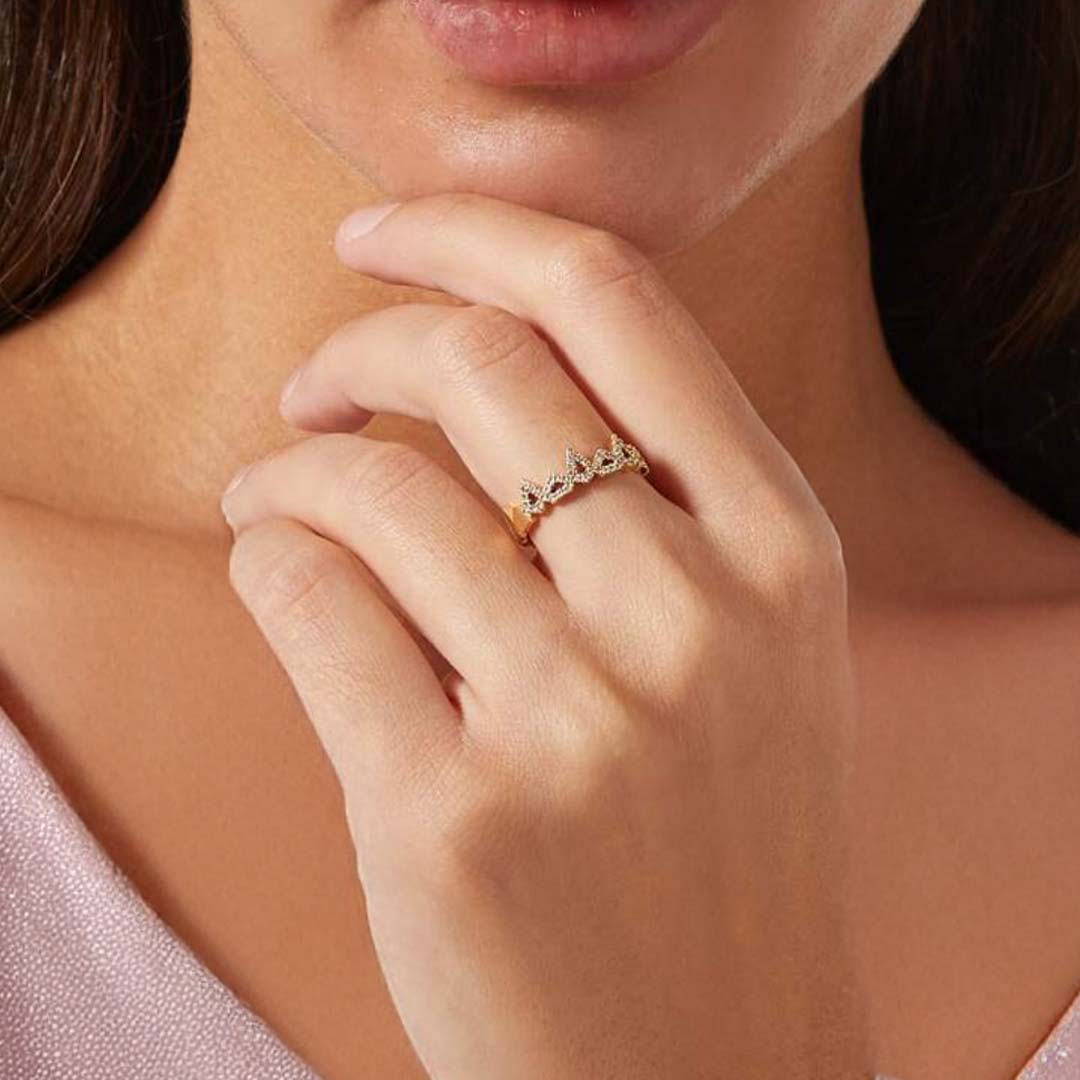 My Star Ring - Paved - Yellow - Charmaleena Jewellery