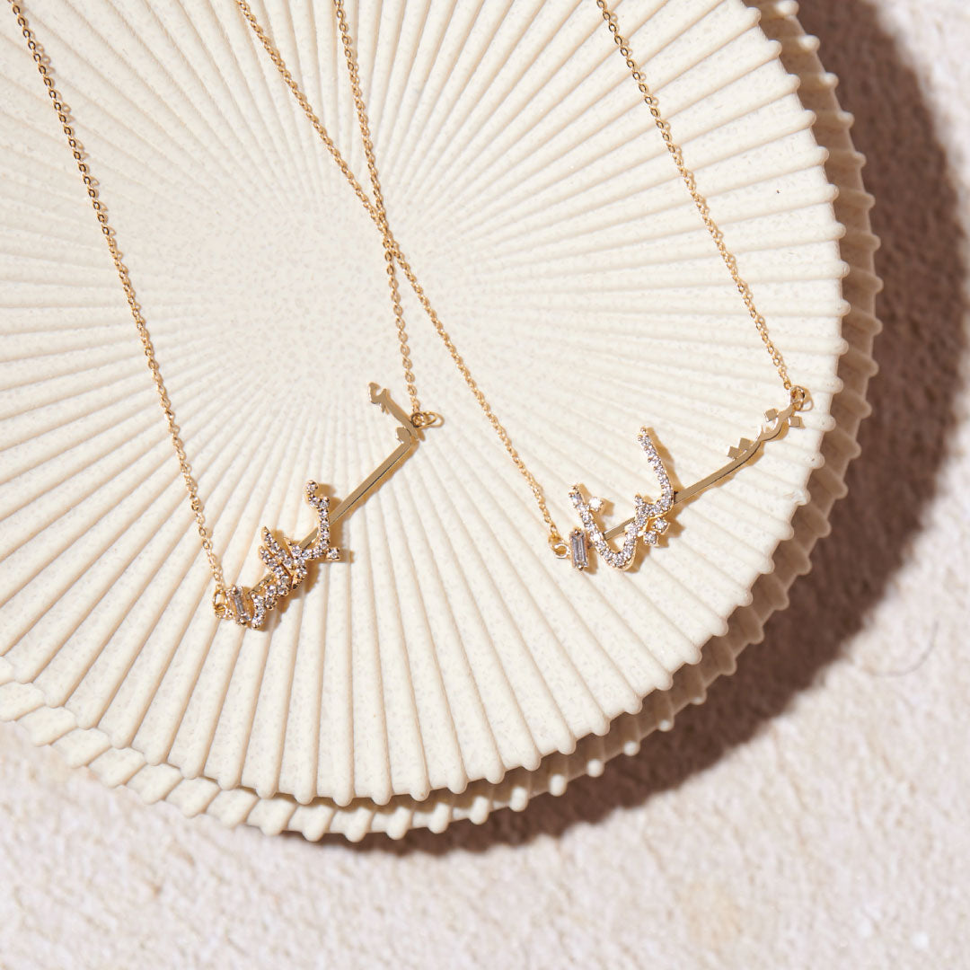 Ca–love–graphy Necklace - Um - Paved - Charmaleena Jewellery