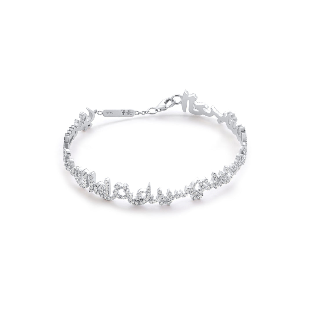 Ca-love-graphy Poem Bracelet - White - Charmaleena Jewellery