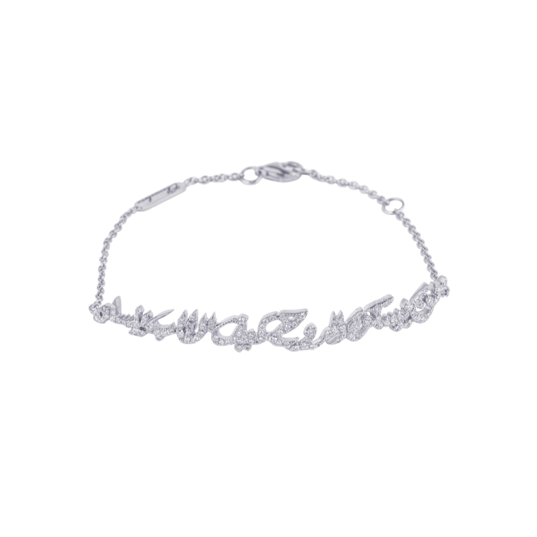 Ca-love-graphy Half Poem Bangle - White - Charmaleena Jewellery