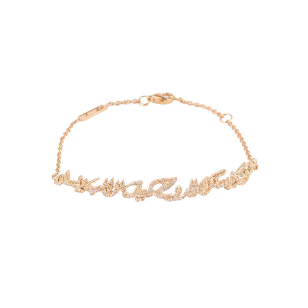 Ca-love-graphy Half Poem Bangle - Yellow - Charmaleena Jewellery