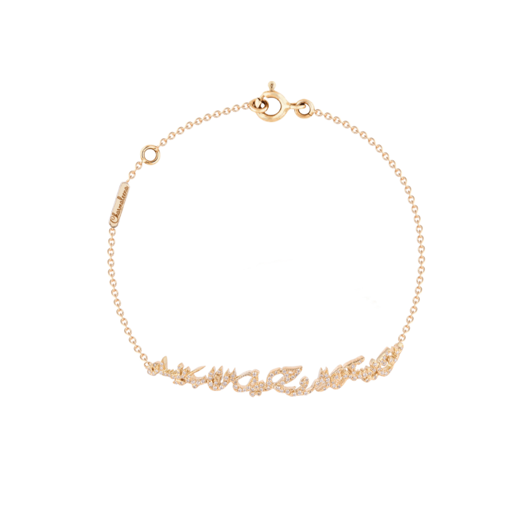 Ca-love-graphy Half Poem Bangle - Yellow - Charmaleena Jewellery