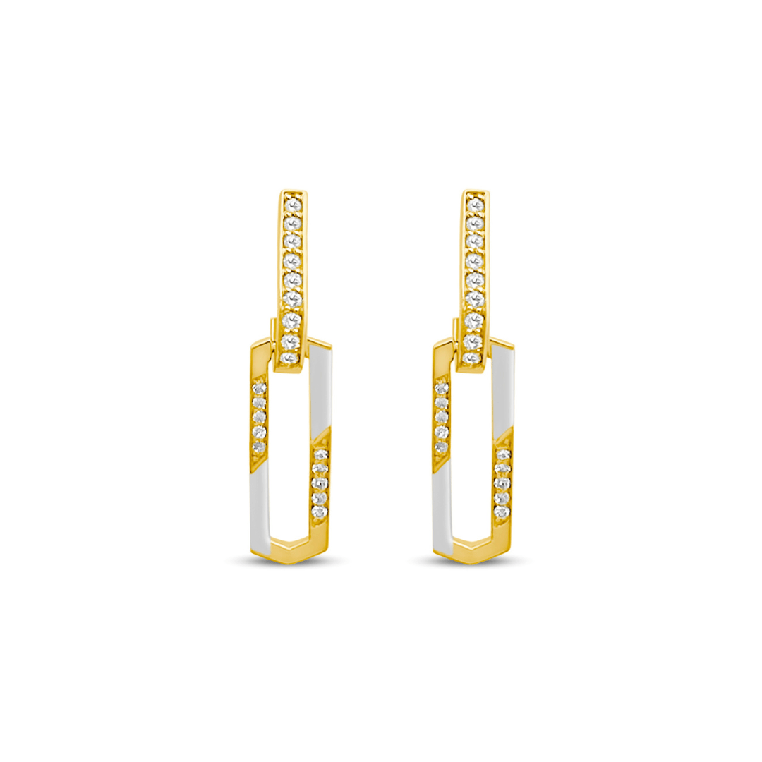 Charmed Earrings - Paved - White - Charmaleena Jewellery