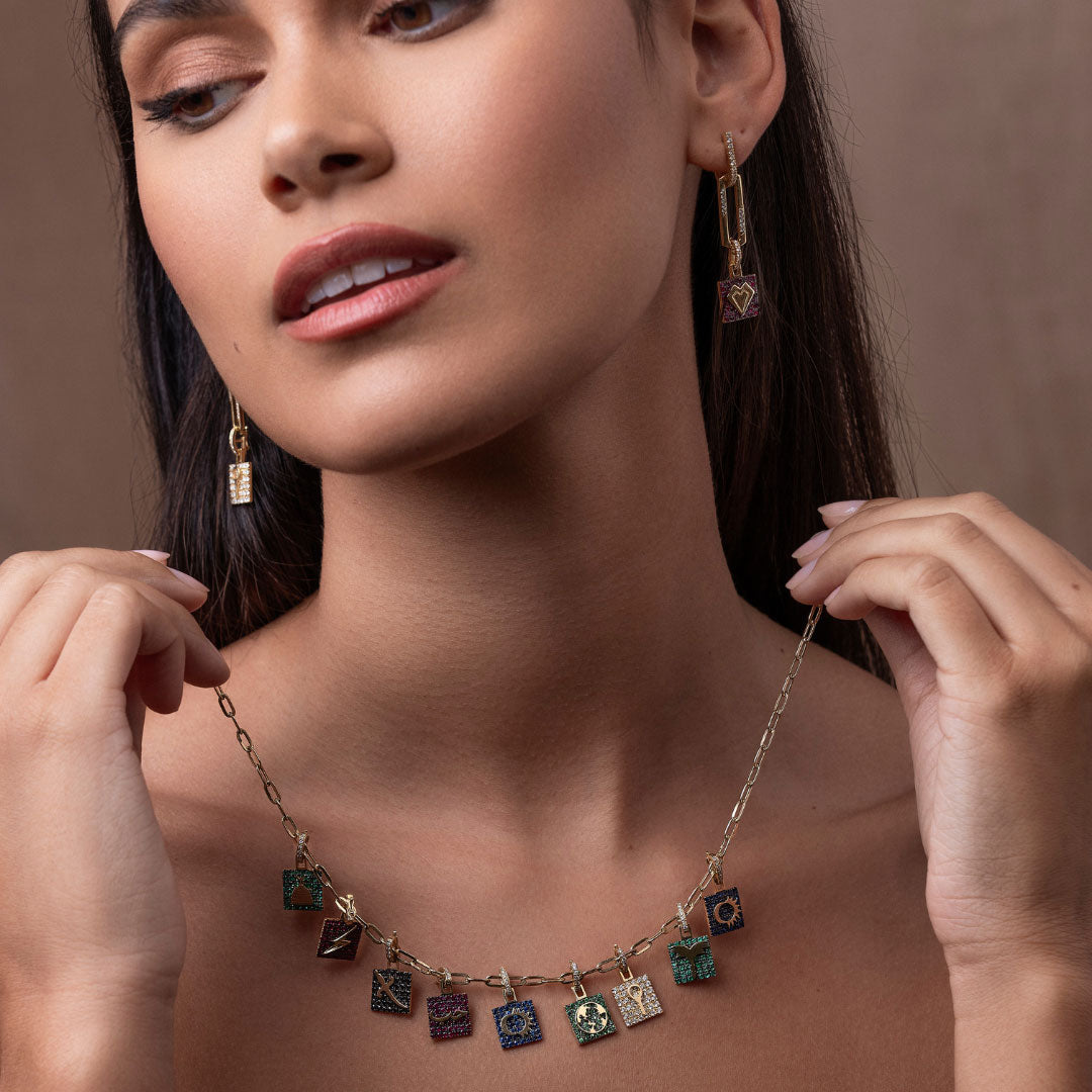 Charmed Earring - Paved - Charmaleena Jewellery