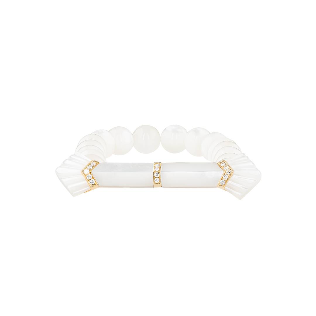 Elements Bead Bracelet - White - Charmaleena Jewellery