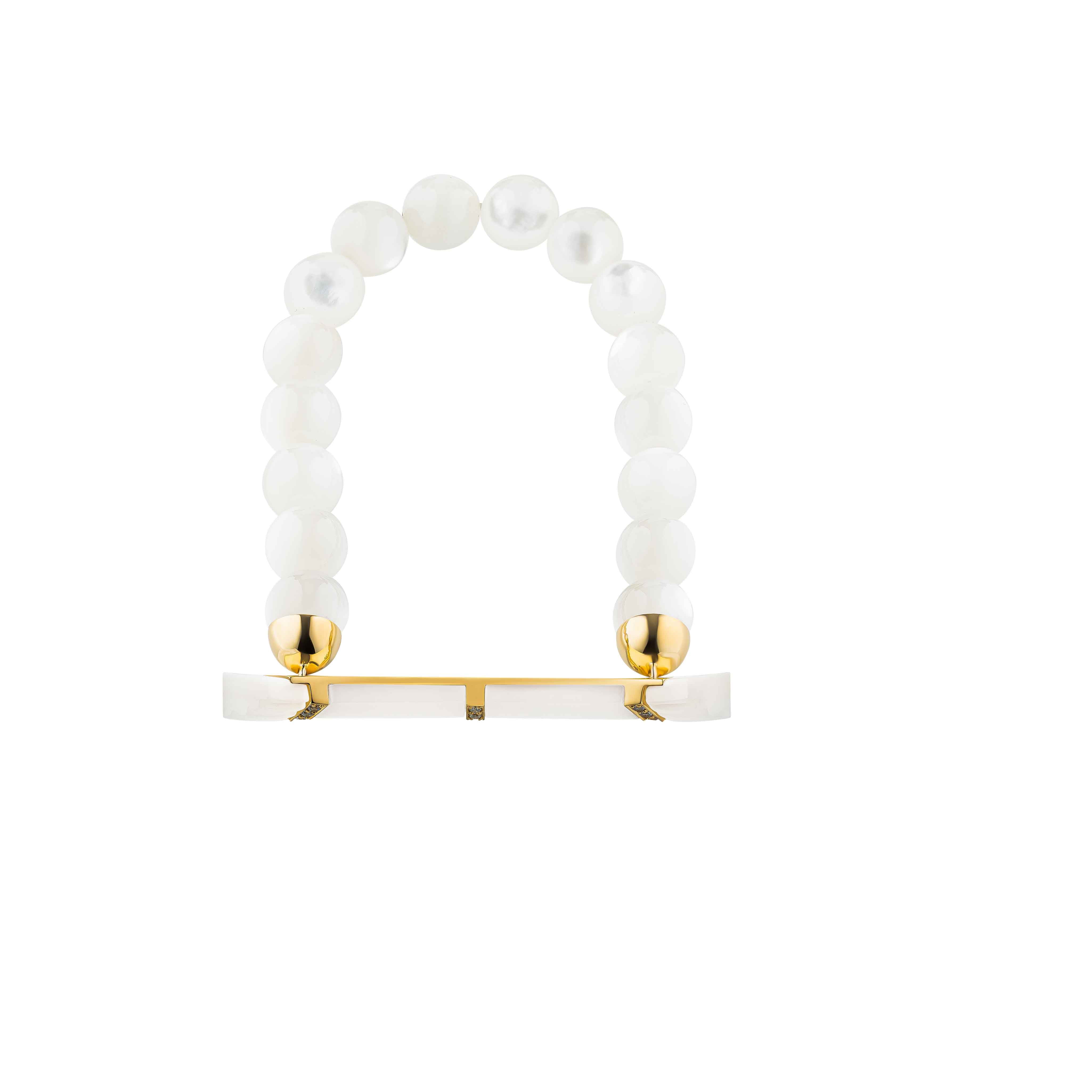 Elements Bead Bracelet - White - Charmaleena Jewellery