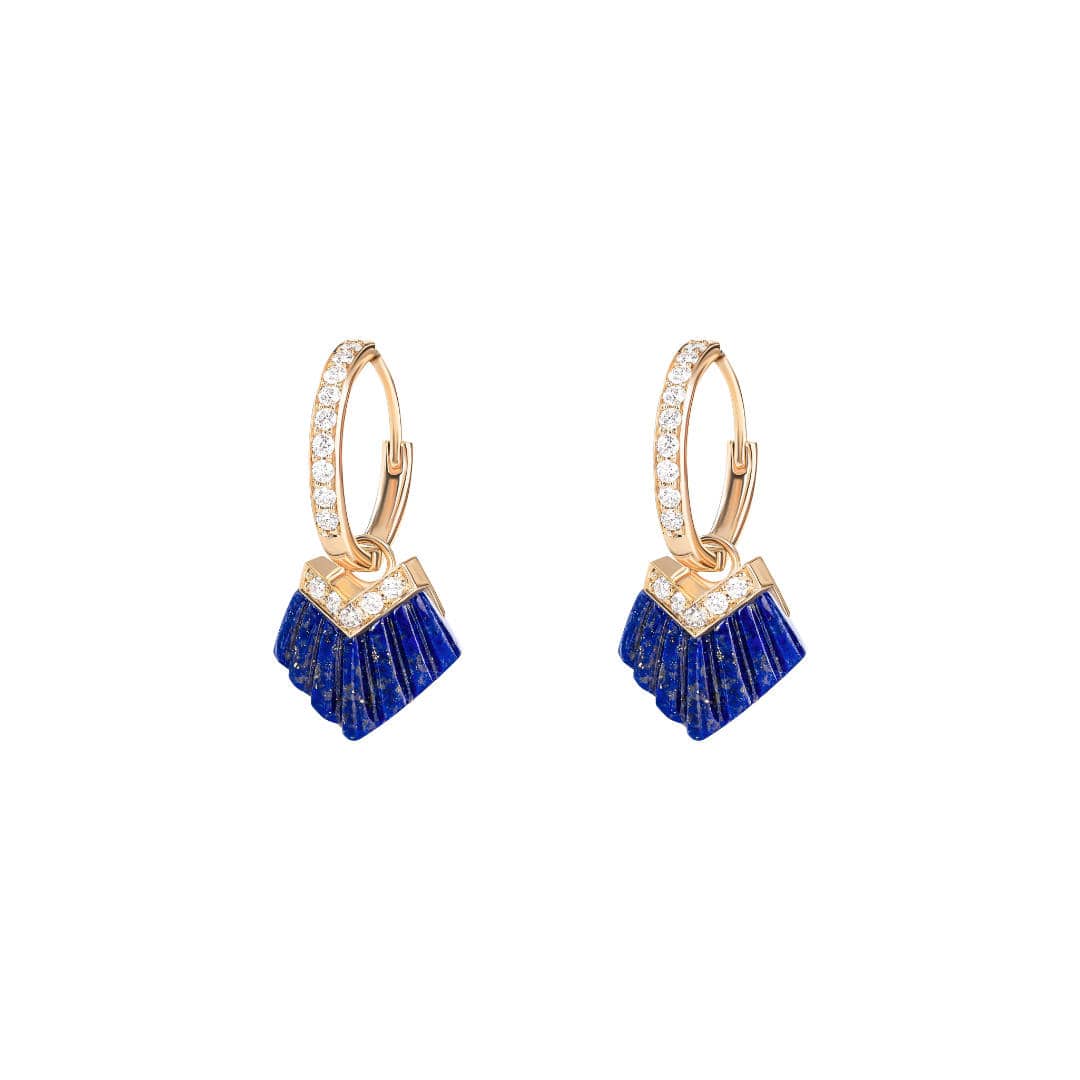 Elements Ear Huggie Earrings - Blue - Charmaleena Jewellery