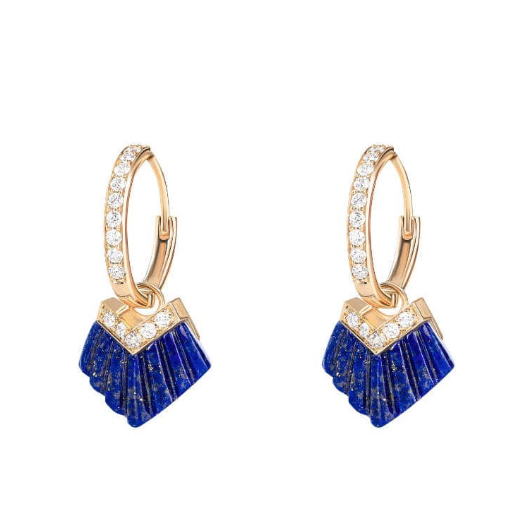 Elements Ear Huggie Earrings - Blue - Charmaleena Jewellery