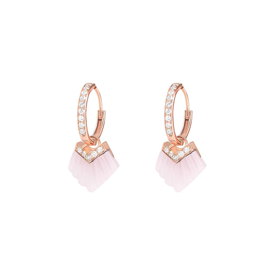 Elements Ear Huggie Earrings - Pink - Charmaleena Jewellery