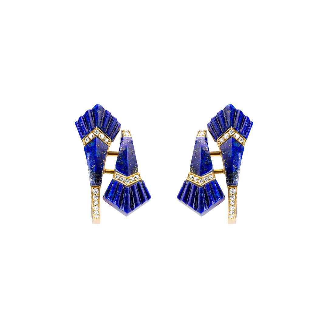 Elements Medium Hoop Earrings - Blue - Charmaleena Jewellery