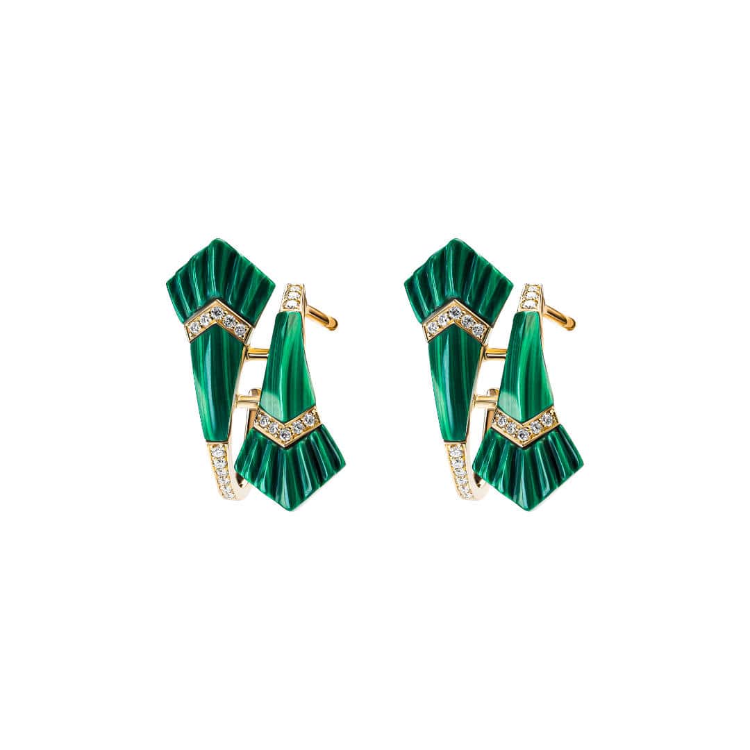 Elements Medium Hoop - Green - Charmaleena Jewellery
