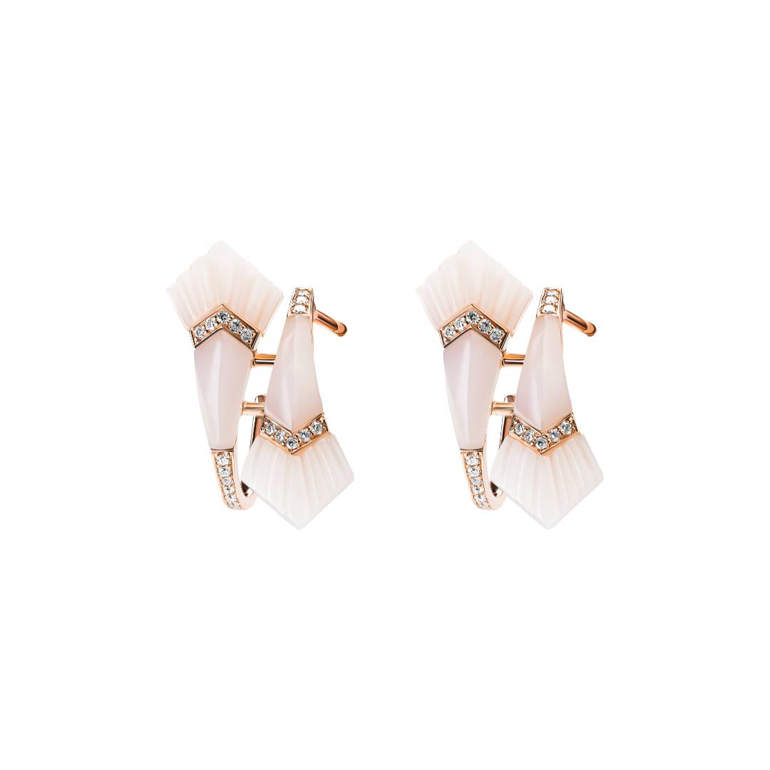 Elements Medium Hoop Earrings - Pink - Charmaleena Jewellery