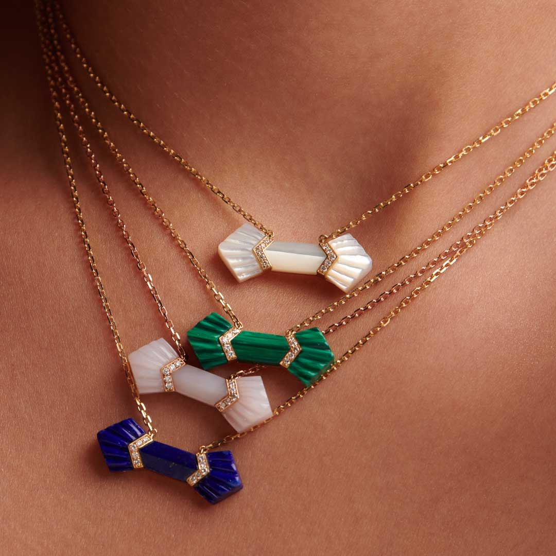 Elements Necklace - White - Charmaleena Jewellery