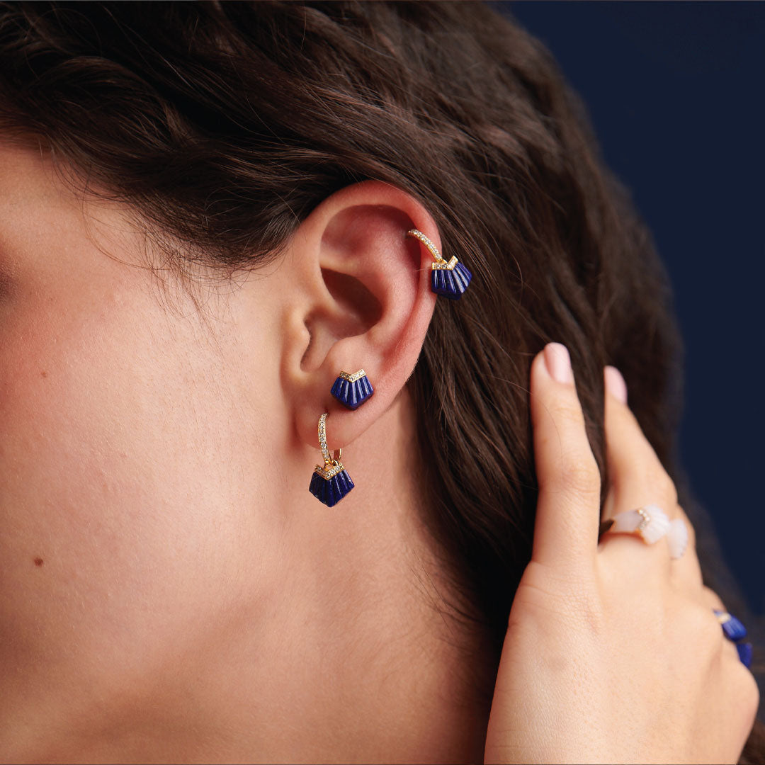 Elements Studs Earrings - Blue - Charmaleena Jewellery
