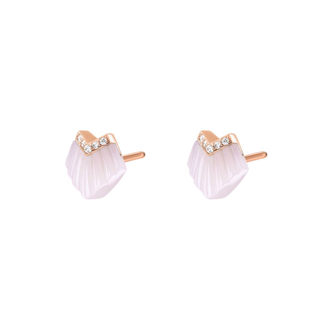 Elements Studs Earrings - Pink - Charmaleena Jewellery