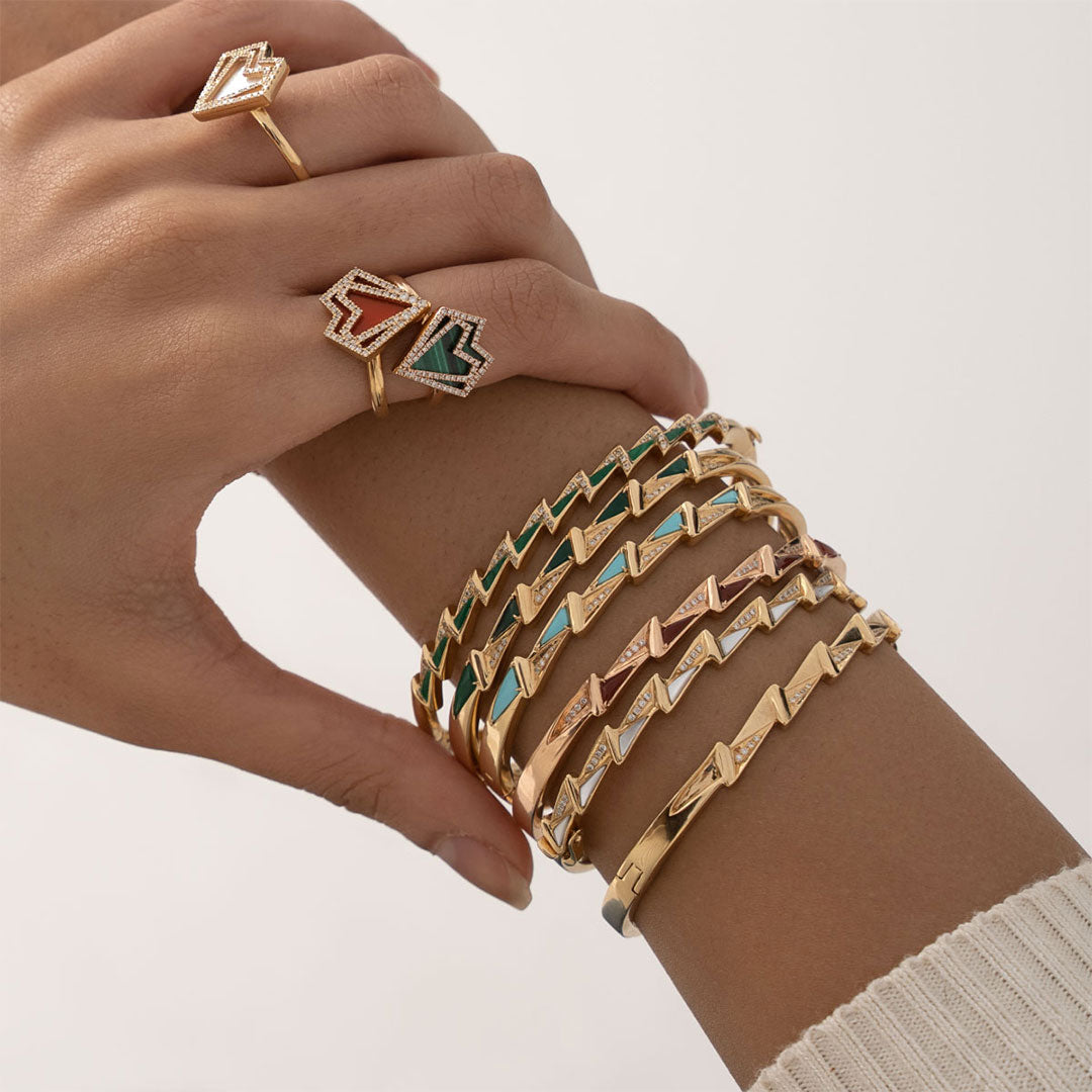 Energy Bangles - White - Charmaleena Jewellery