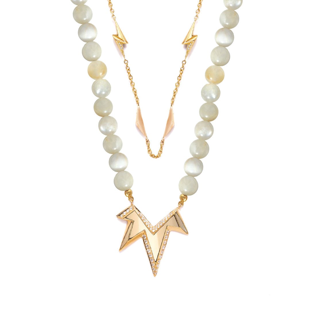 Energy Bead Pendant - White - Charmaleena Jewellery