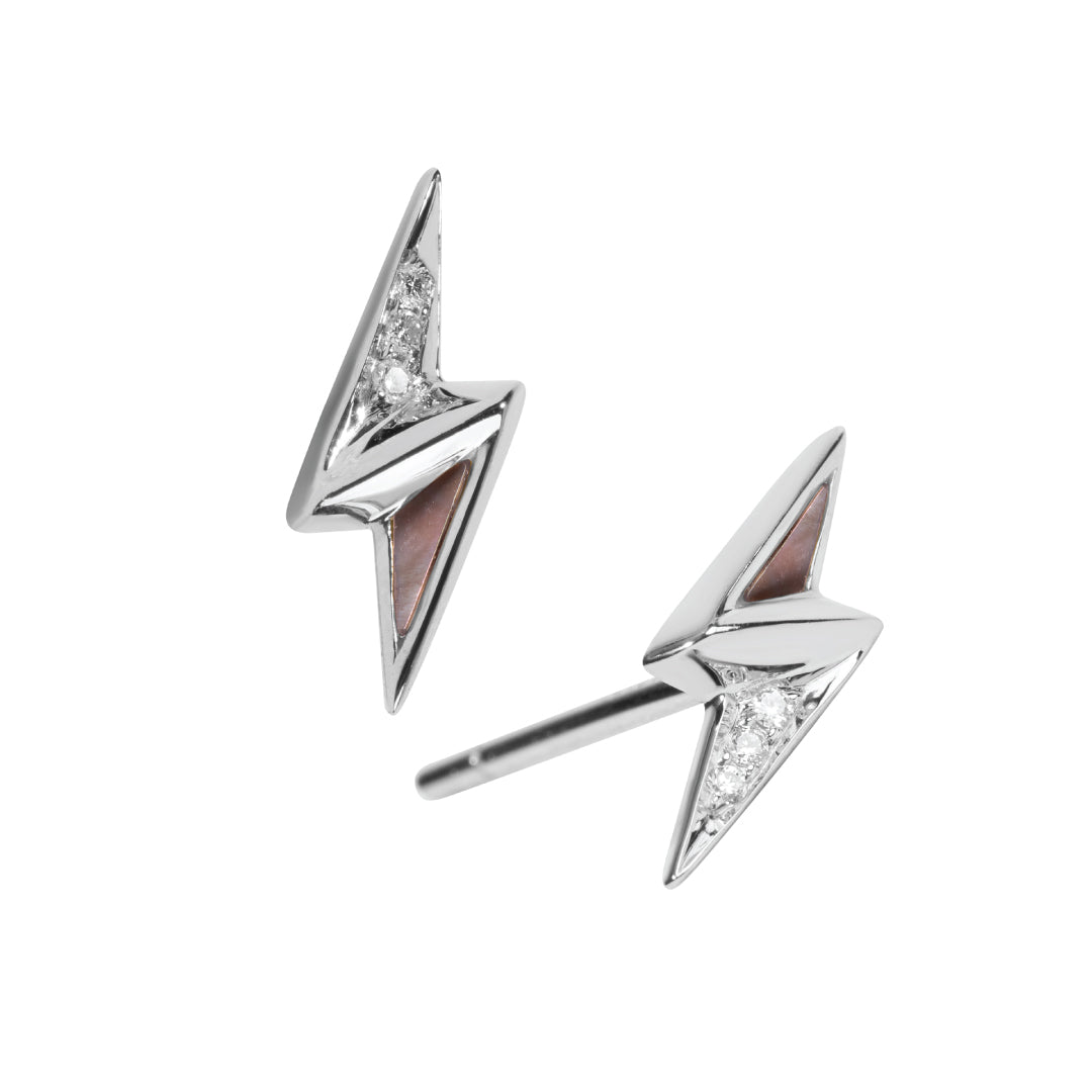 Energy Bolt Earring - Grey - Charmaleena Jewellery