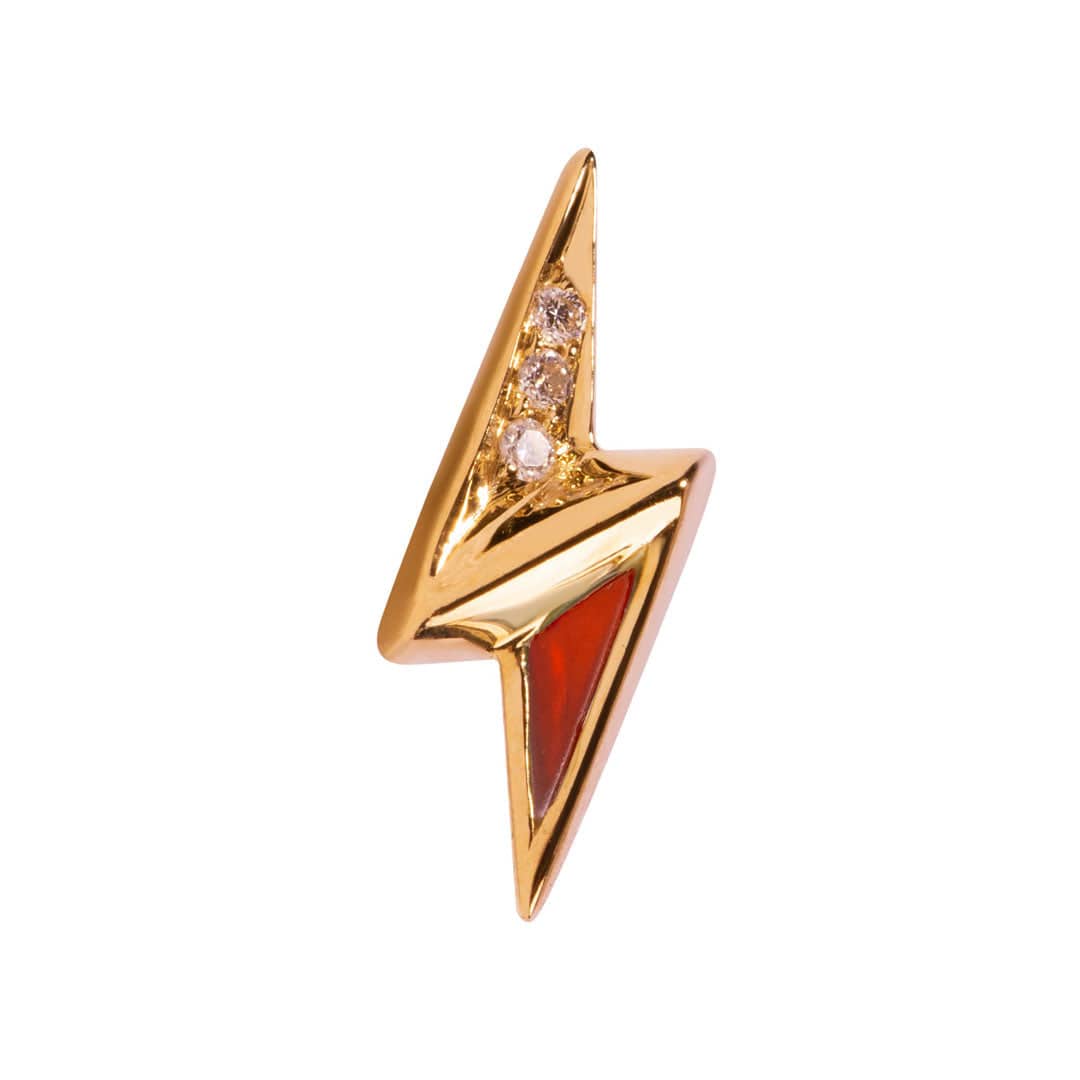 Energy Bolt Earring - Red - Charmaleena Jewellery