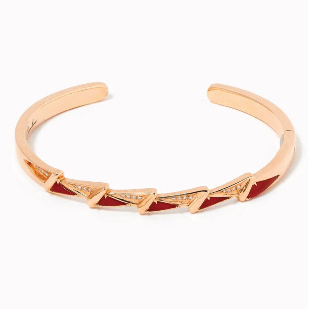 Energy Cuff Bracelet - Red - Charmaleena Jewellery