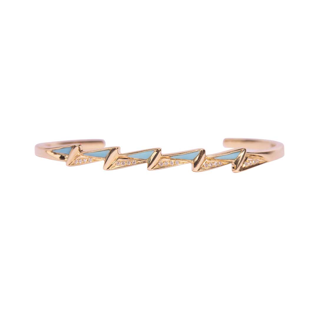 Energy Cuff Bracelet - Turquoise - Charmaleena Jewellery
